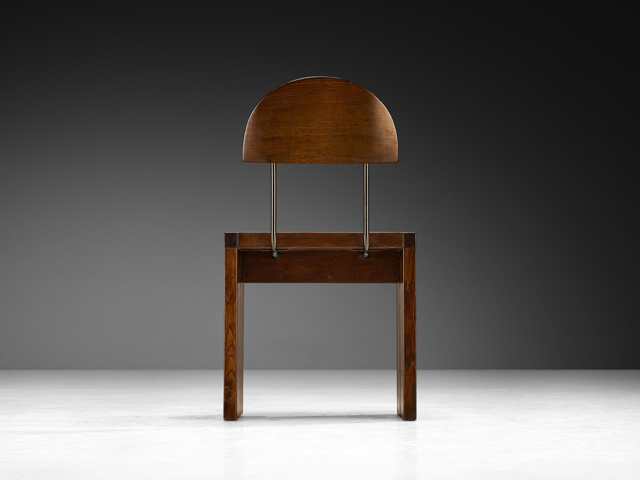 Tito Agnoli Sechser-Set 'Ilex' Esszimmerstühle aus massiver Eiche im Angebot 4