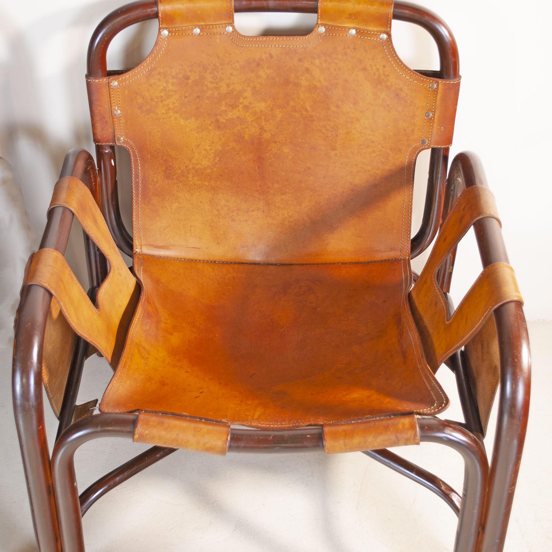 Tito Agnoli ensemble de deux fauteuils en bambou 1960 en vente 3