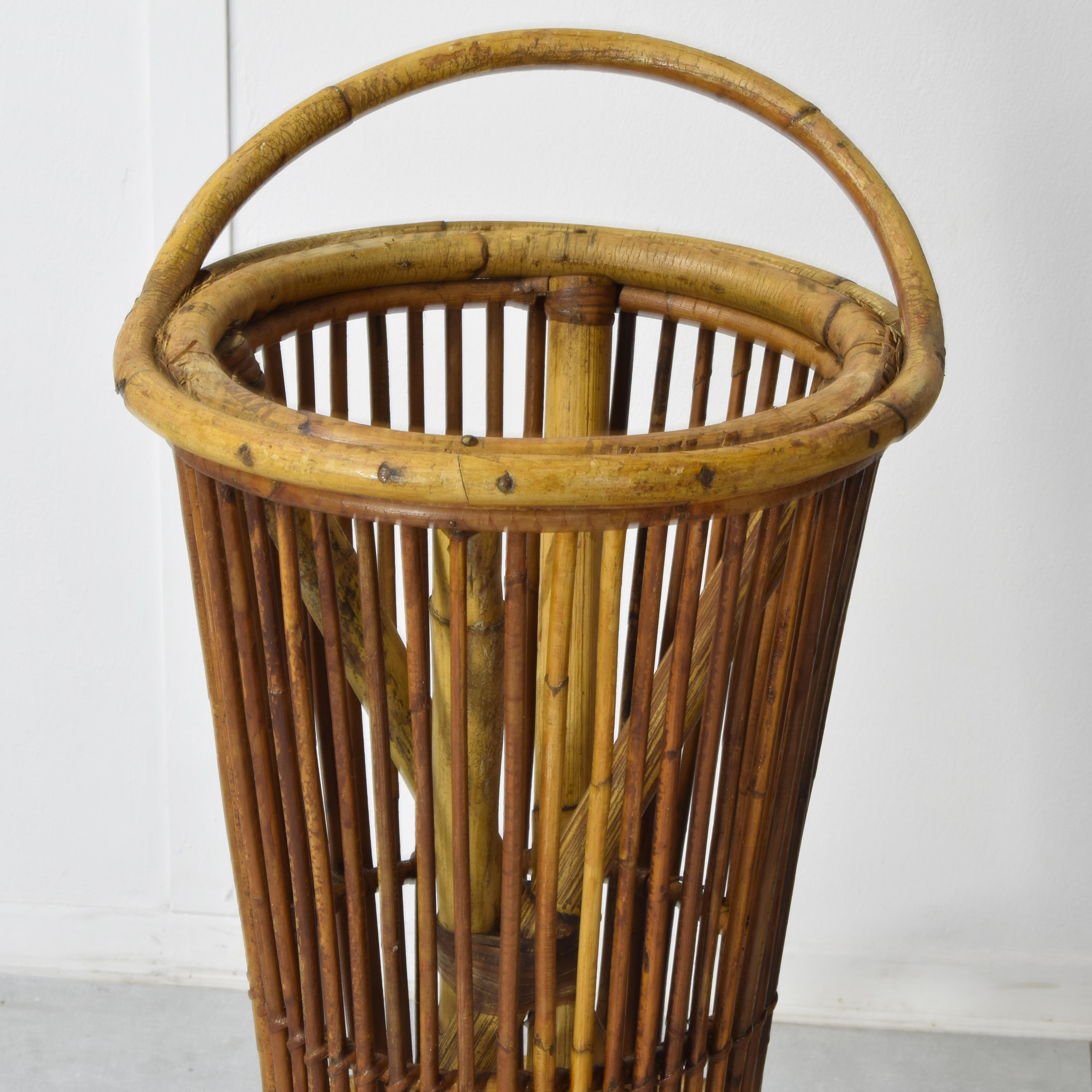 Tito Agnoli set de dos taburetes de bambú 1960s en venta 4