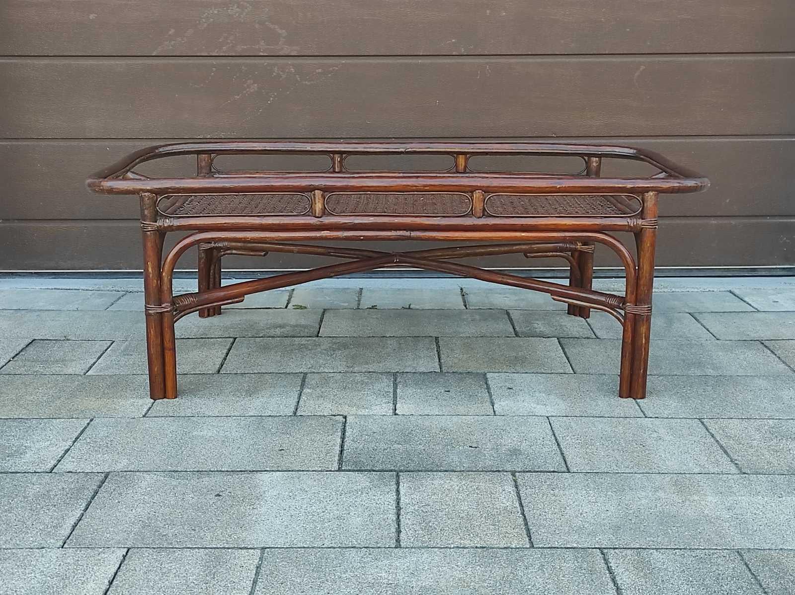 Italian Tito Agnoli Style Bamboo Coffee Table Italy 1960s For Sale