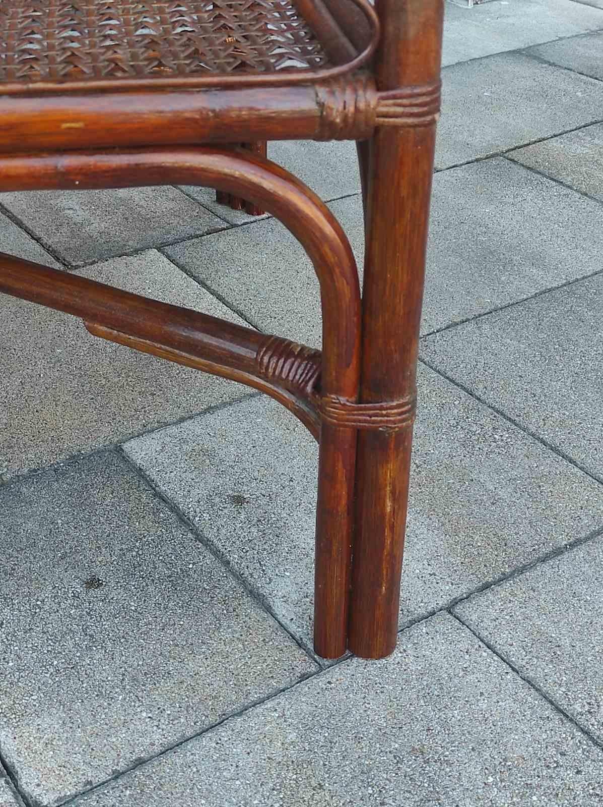 Tito Agnoli Style Bamboo Coffee Table Italy 1960s For Sale 1