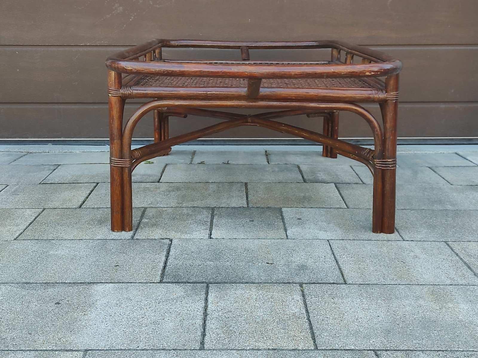 Tito Agnoli Style Bamboo Coffee Table Italy 1960s For Sale 2