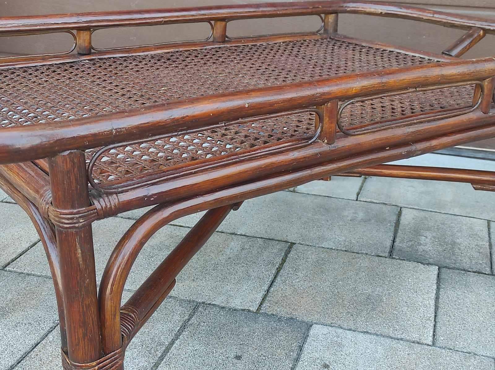 Tito Agnoli Style Bamboo Coffee Table Italy 1960s For Sale 4