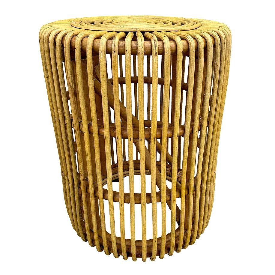 italien Tito Agnoli Tabouret moderne en rotin en spirale, paire en vente