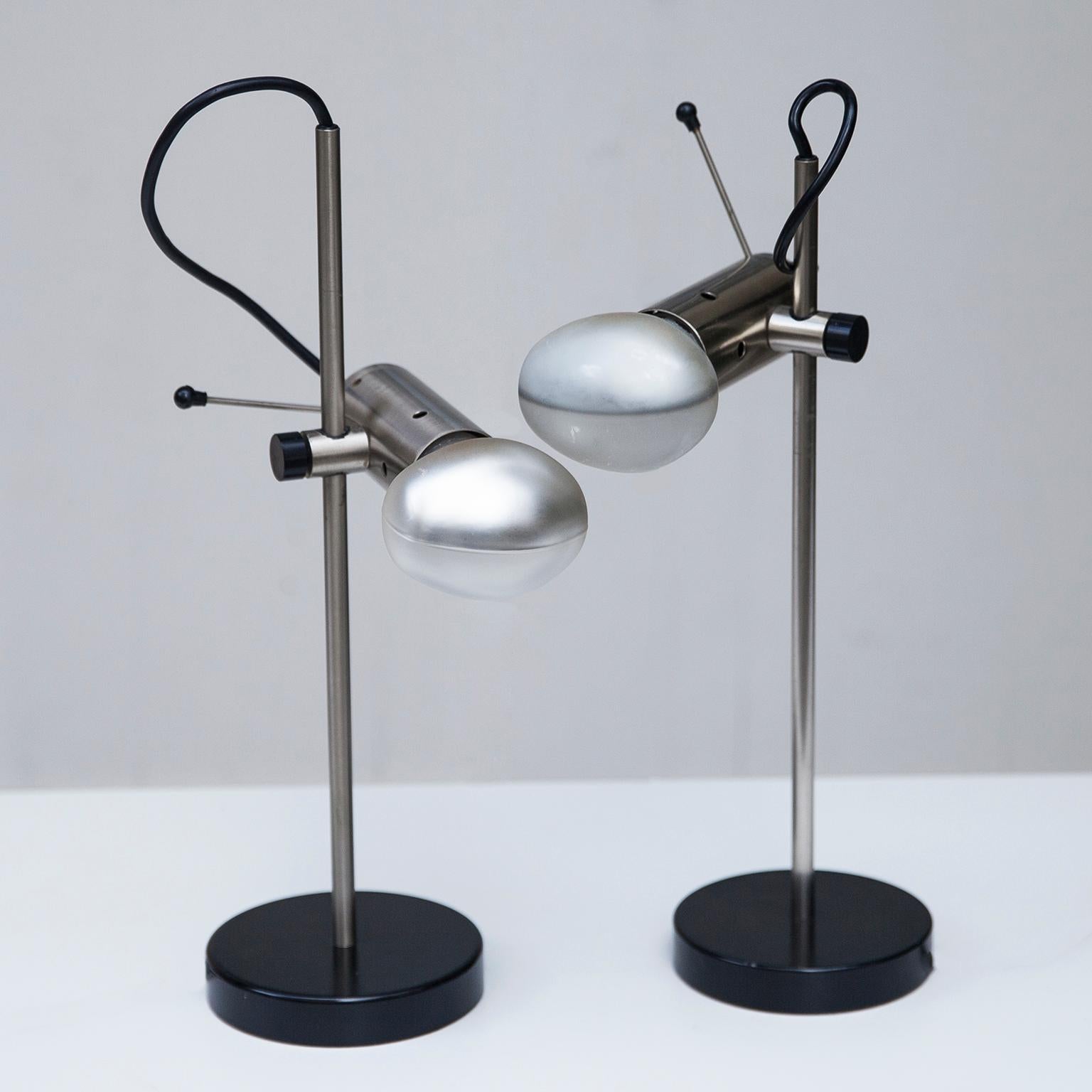 Mid-Century Modern Tito Agnoli Table Lamp Model 251 for Oluce, Italy, 1950, Set of 2