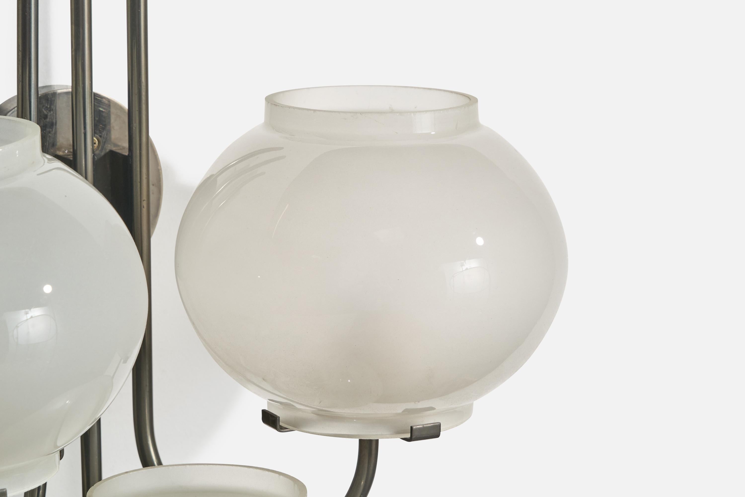 Mid-20th Century Tito Agnoli, Wall Light, Metal, Glass, Italy, 1961 For Sale