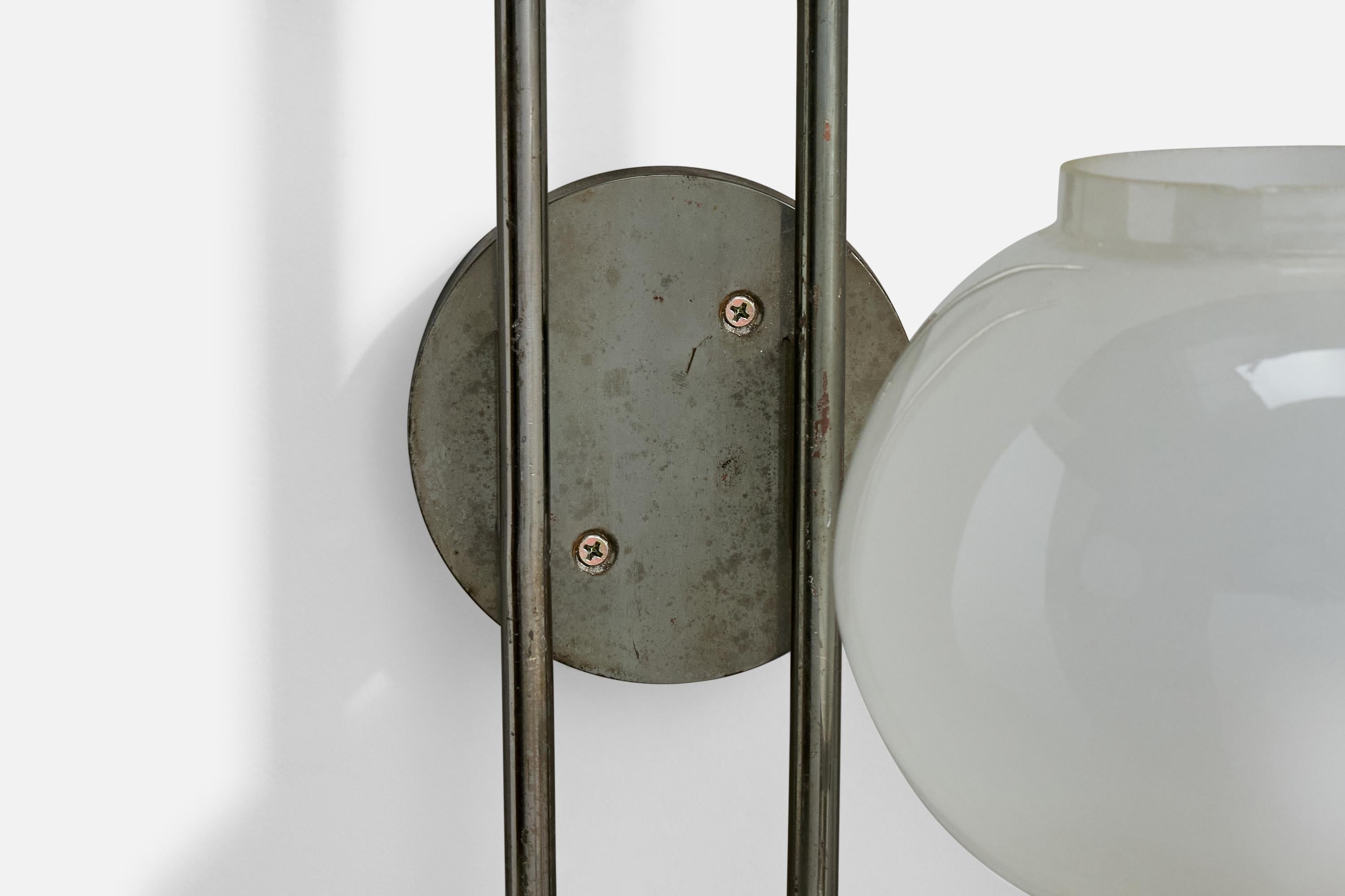 Mid-20th Century Tito Agnoli, Wall Light, Metal, Glass, Italy, 1961 For Sale
