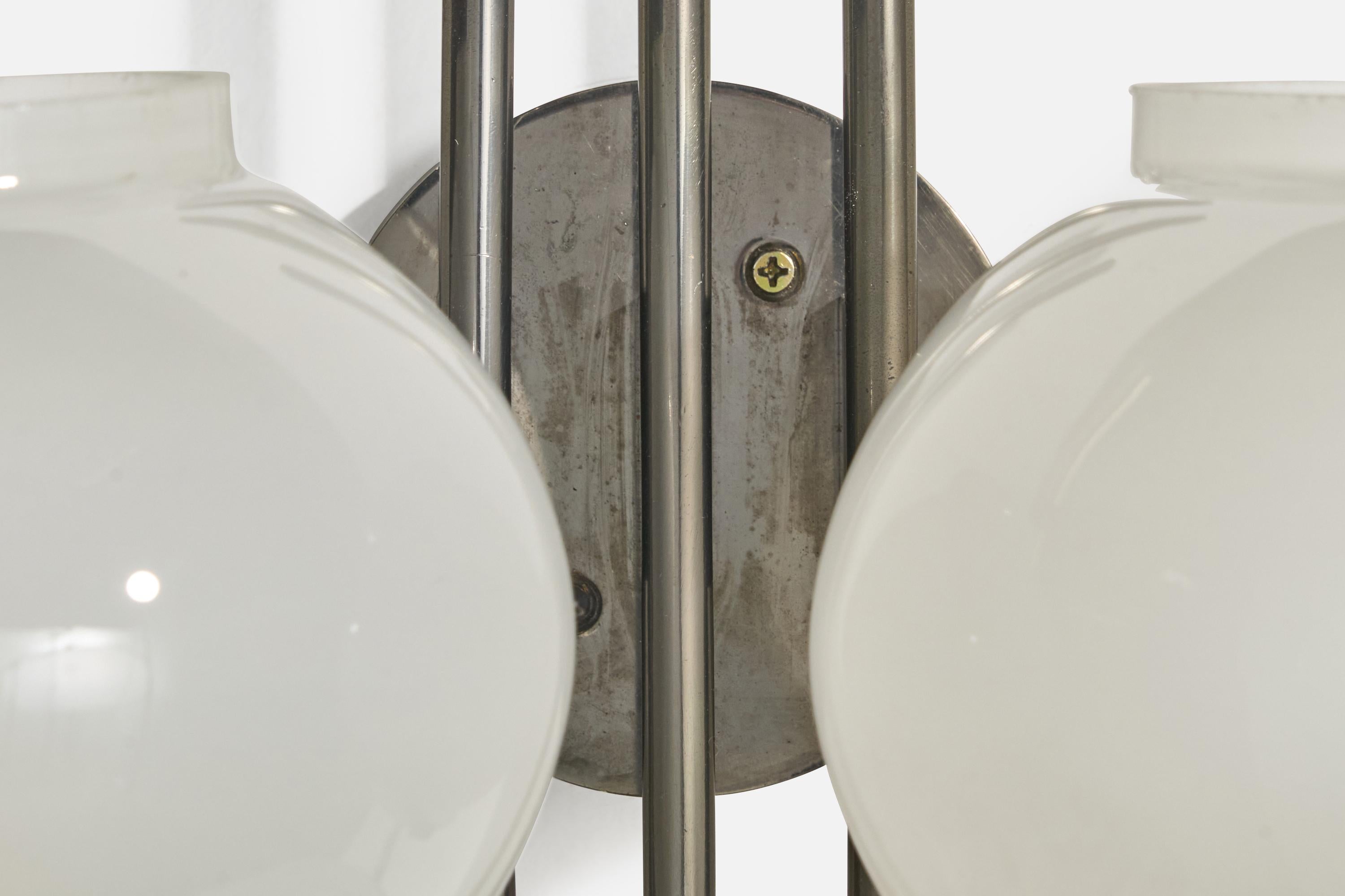 Tito Agnoli, Wall Light, Metal, Glass, Italy, 1961 For Sale 1