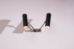 Tito Agnoli wall light with two adjustable diffusers by Oluce, Italy 1950s