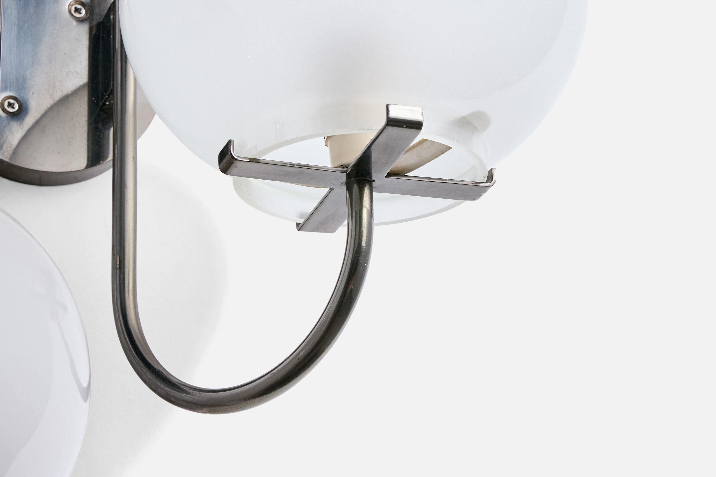 Tito Agnoli, Wall Lights, Metall, Glas, Italien, 1961 im Angebot 3