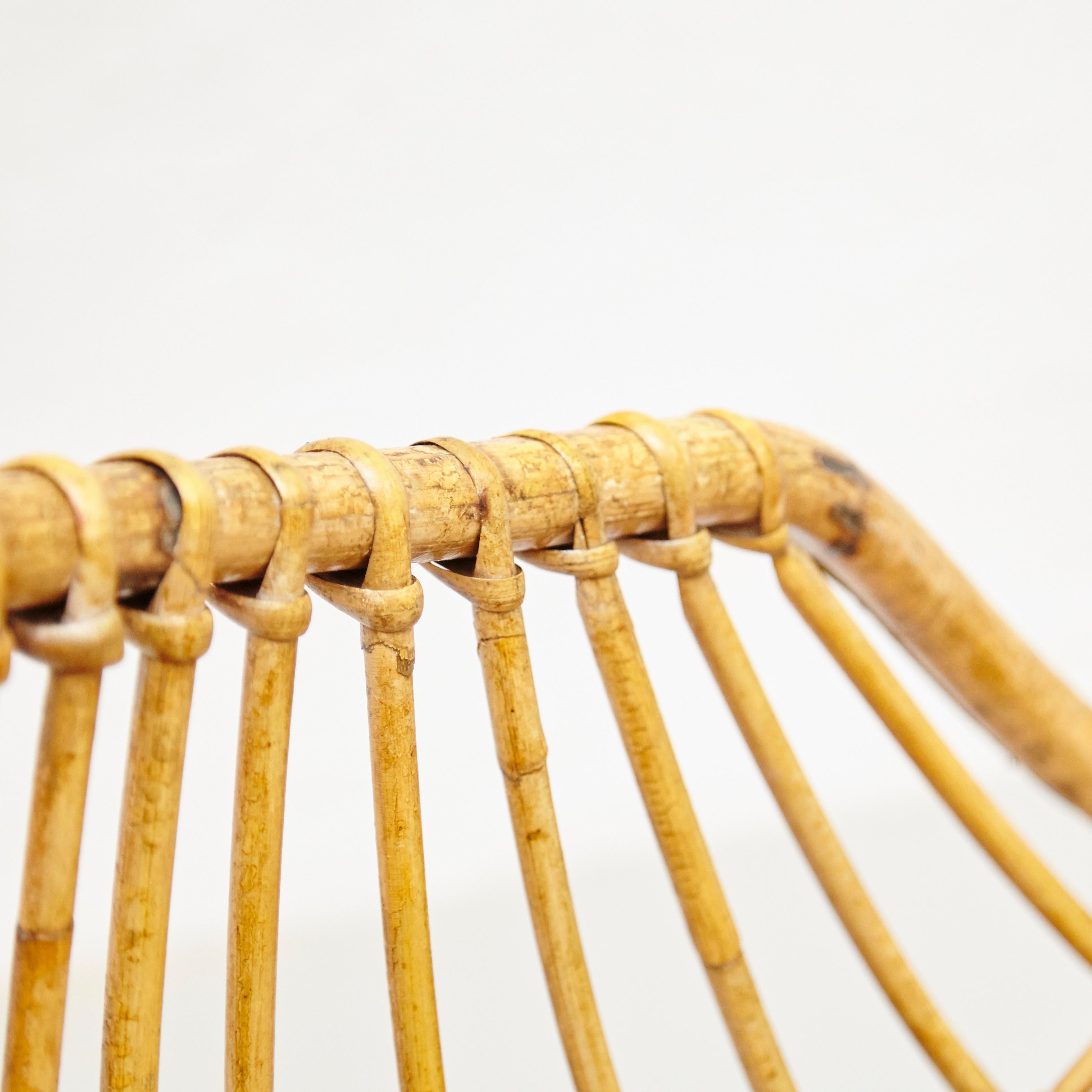 Italian Wicker Rattan Chair, circa 1960 5