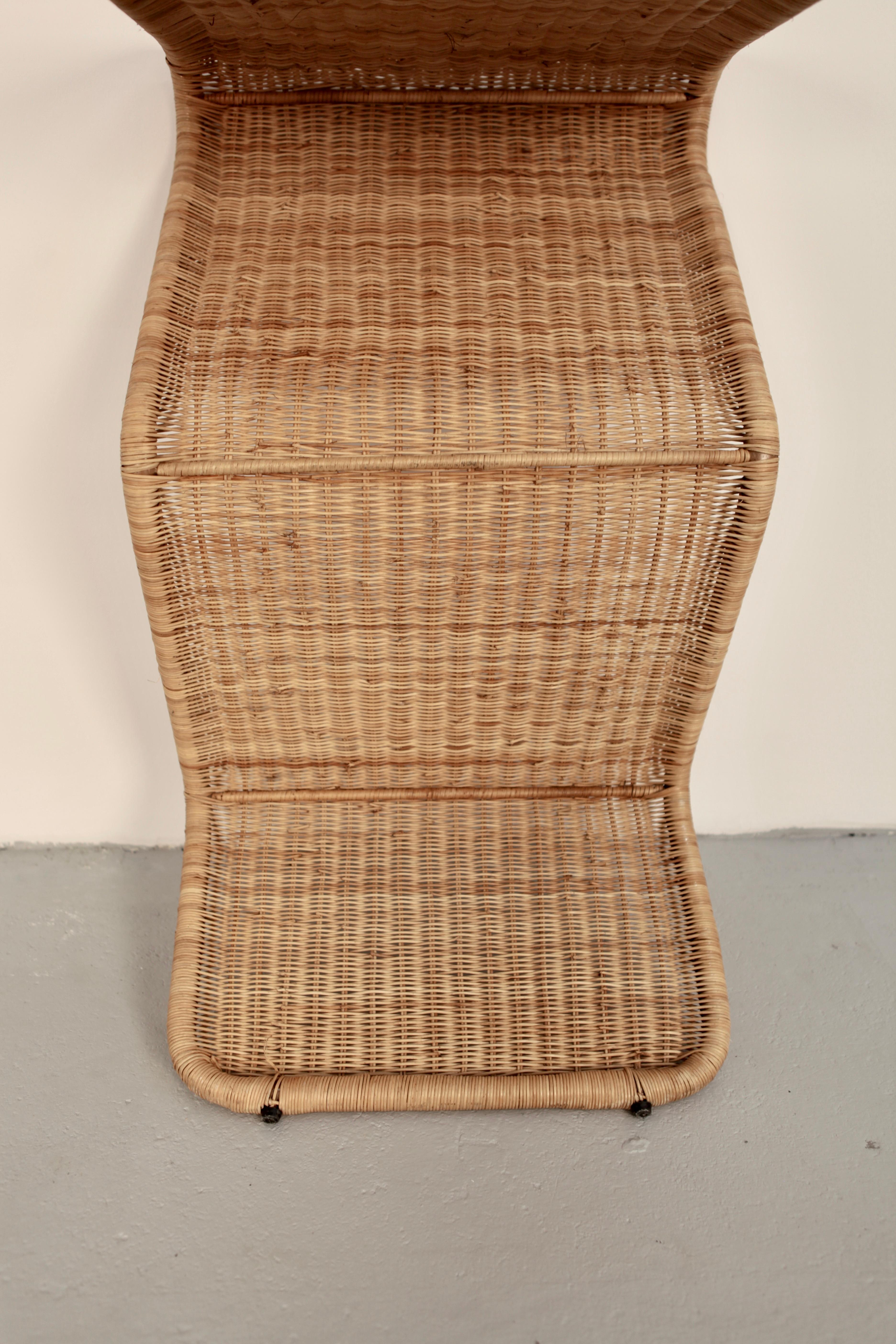 Woven Cane Easy Chair, Model P3, Italy, 1960s 5