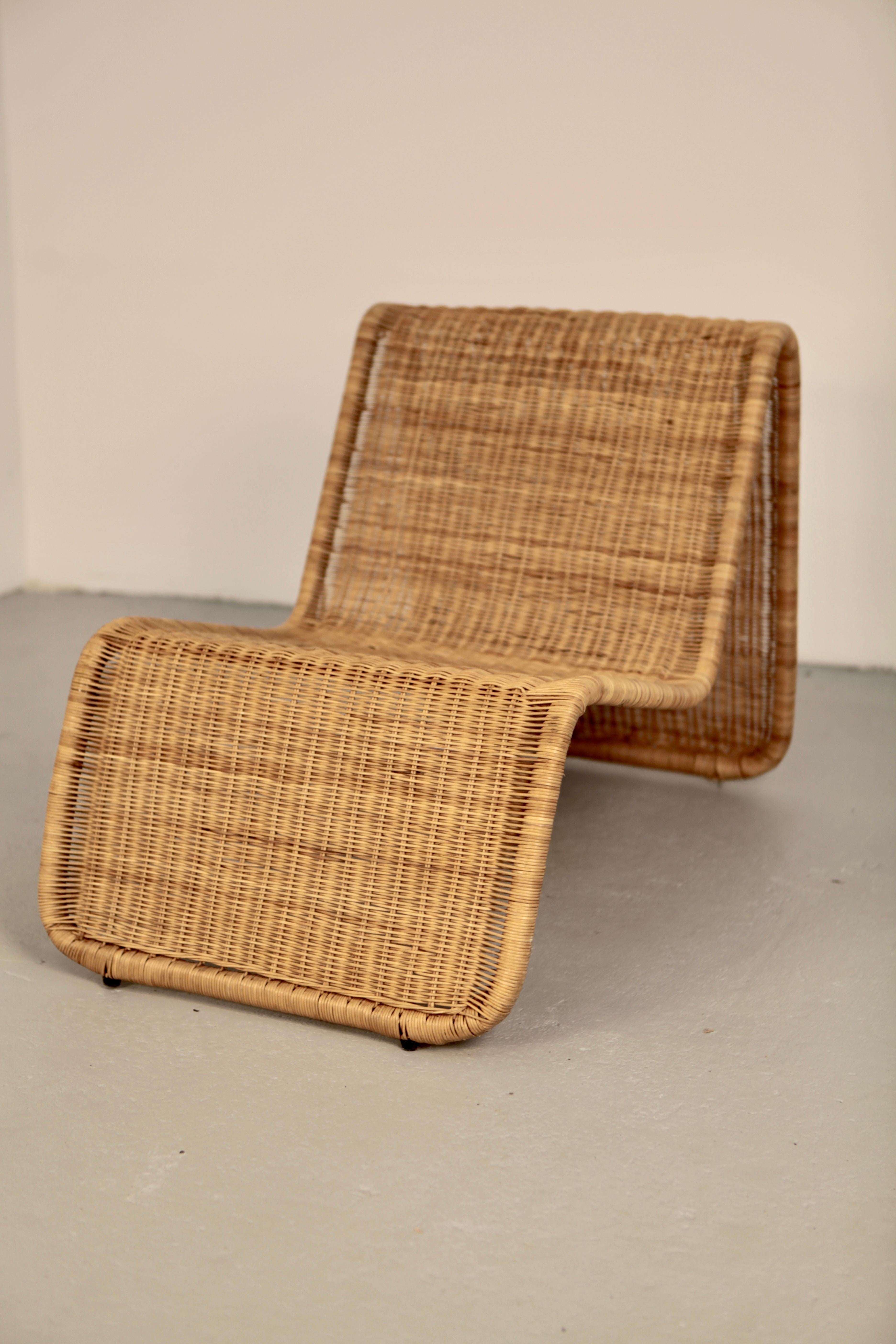 Woven Cane Easy Chair, Model P3, Italy, 1960s 1