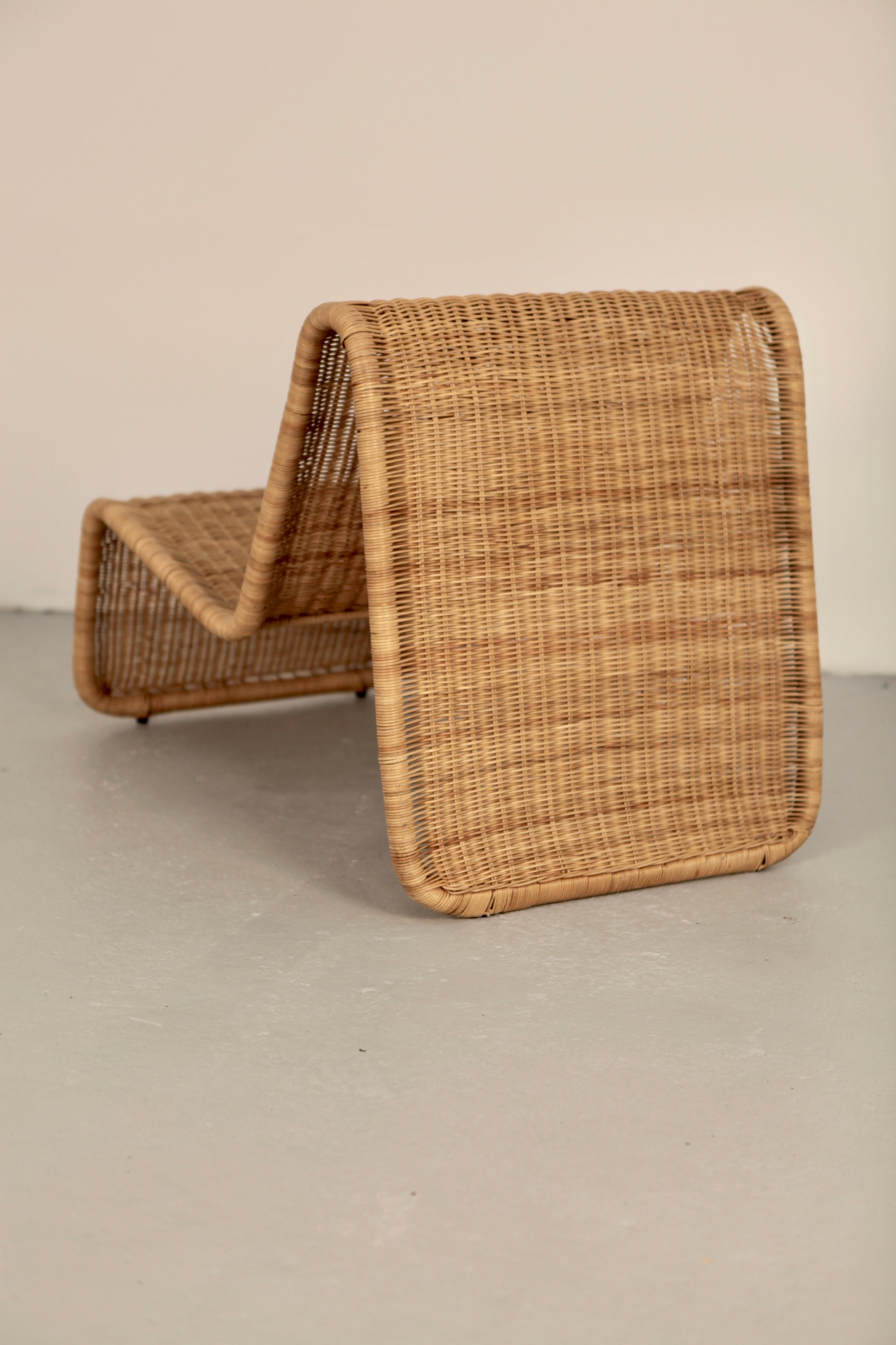 Woven Cane Easy Chair, Model P3, Italy, 1960s 2