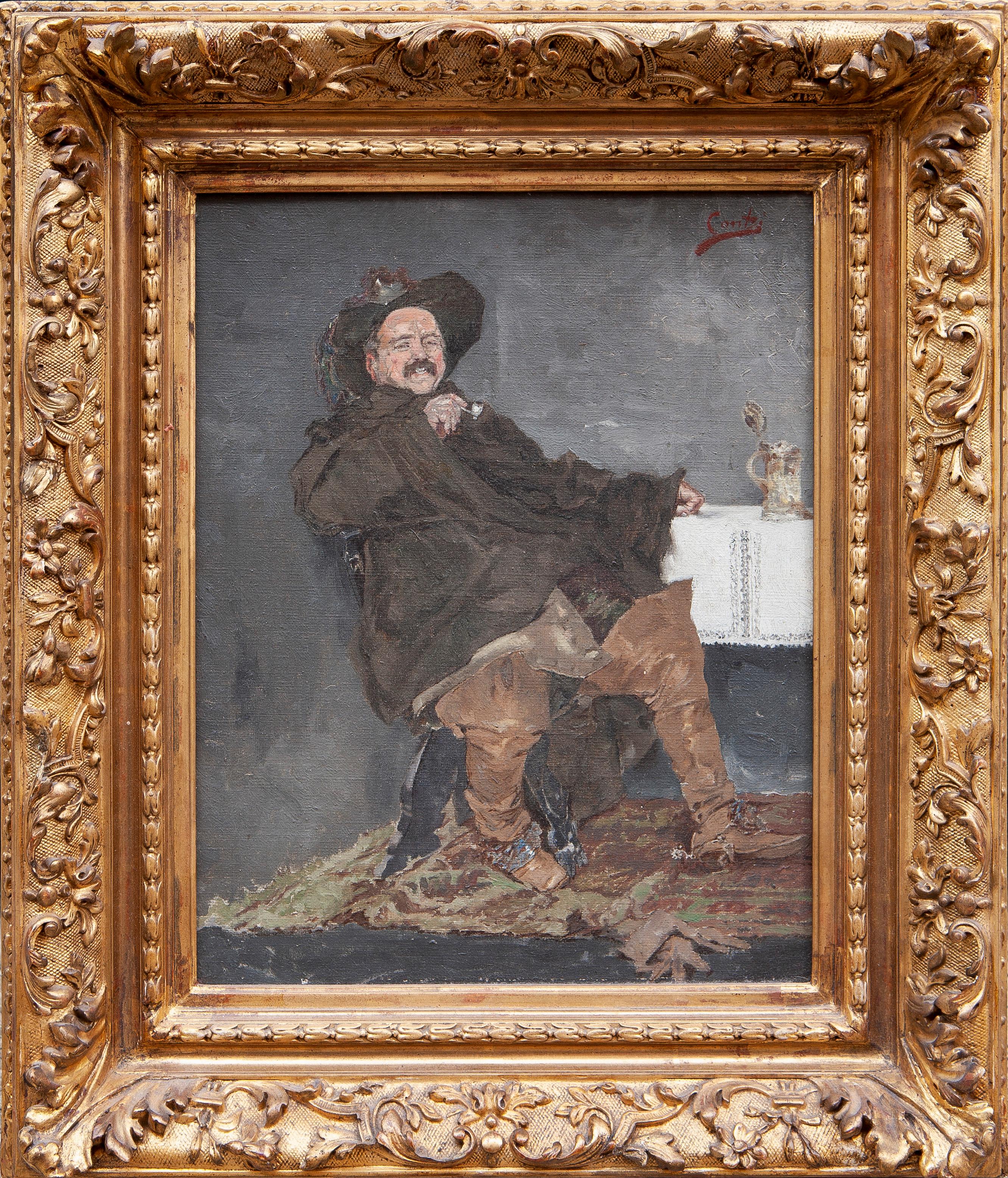 Tito Conti (Firenze, 1842 – 1924)  Figurative Painting - Portrait of a Buttero