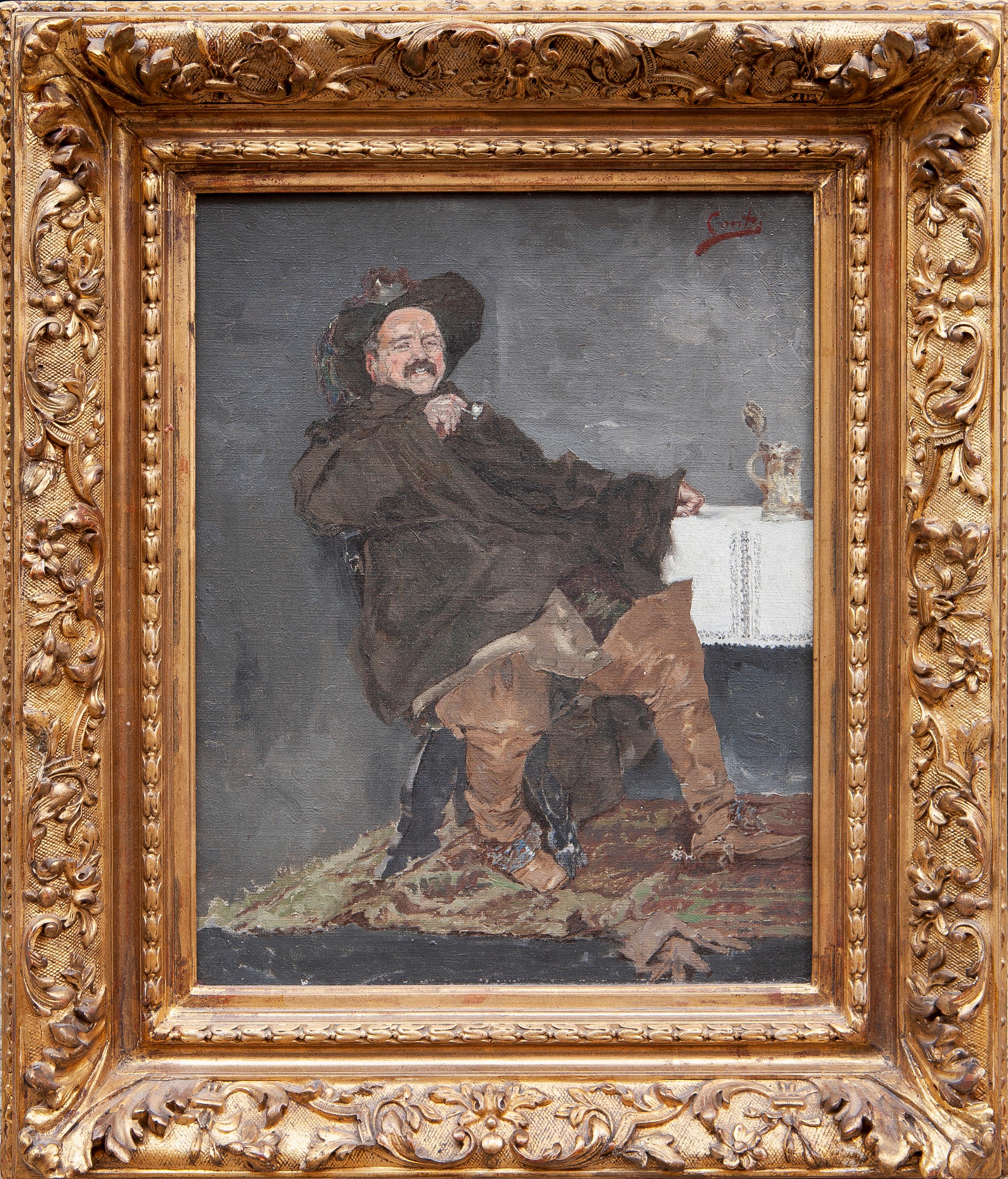 Figurative Painting di Tito Conti (Firenze, 1842 – 1924)  - Ritratto di un Buttero