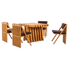 Tito Pinori, "Millepiedi" Table and Chairs, Italy, Mid-20th Century