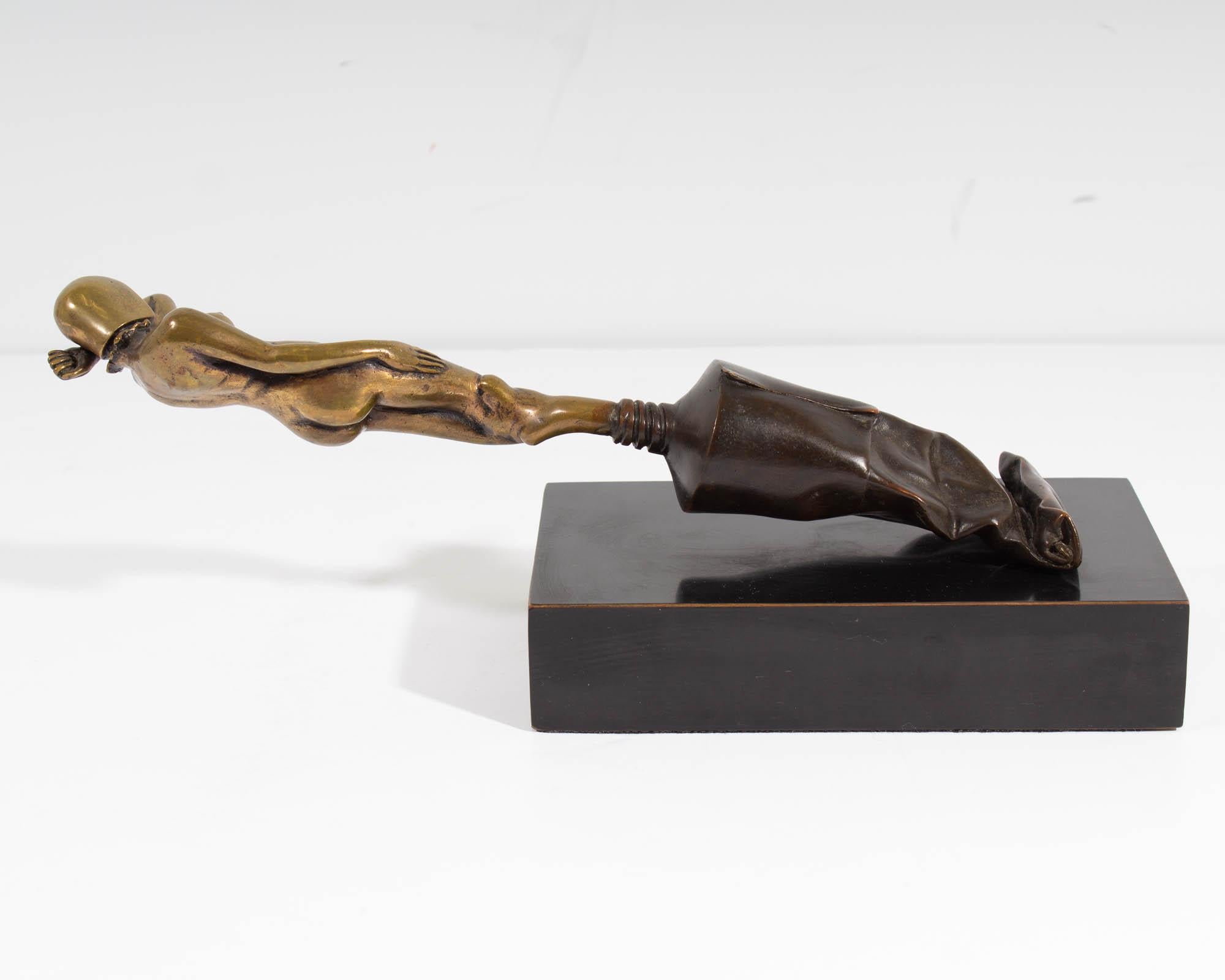 Italian Tito Salomoni Signed Limited Edition Bronze Surrealist Sculpture For Sale
