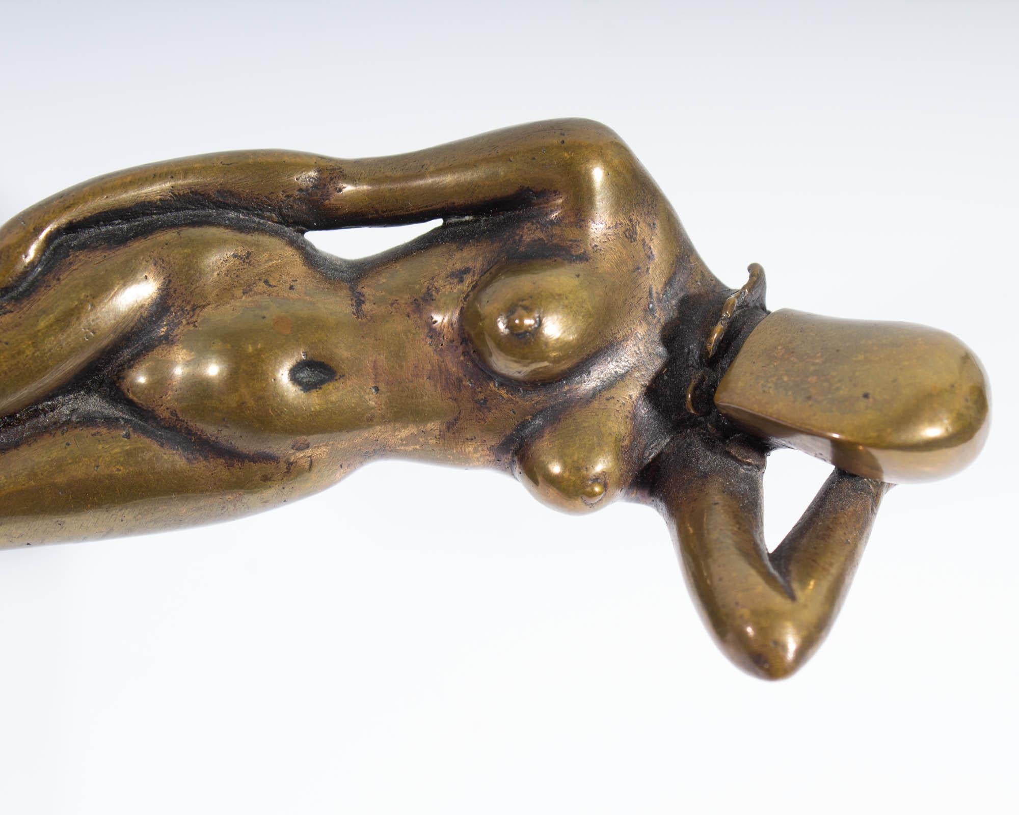 20th Century Tito Salomoni Signed Limited Edition Bronze Surrealist Sculpture For Sale