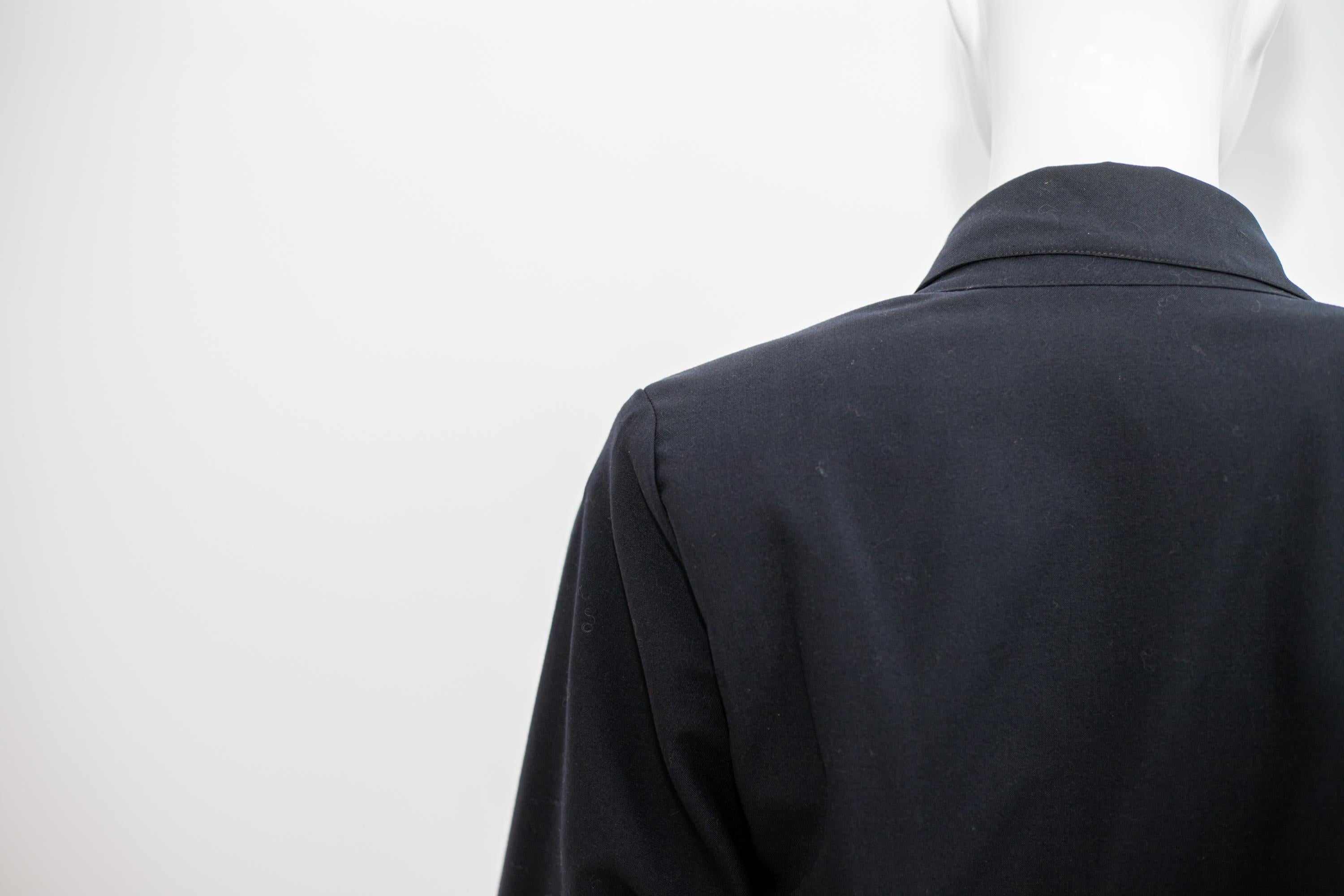 Trench-coat noir vintage Titolo avec ceinture Bon état - En vente à Milano, IT