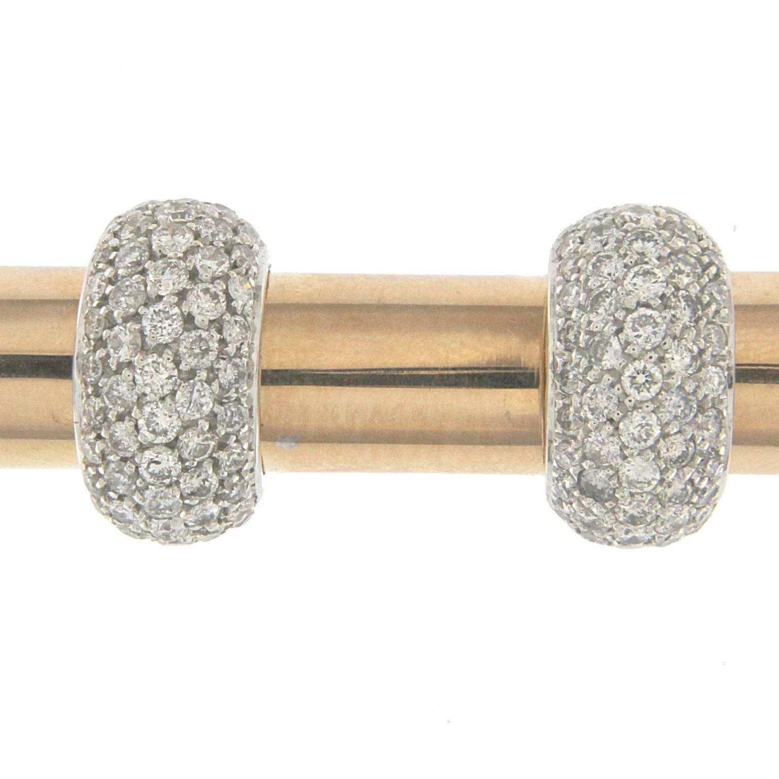 Titti Collection Bracelet in 18 kt Rose Gold and White Diamonds In New Condition For Sale In Milano, Lombardia