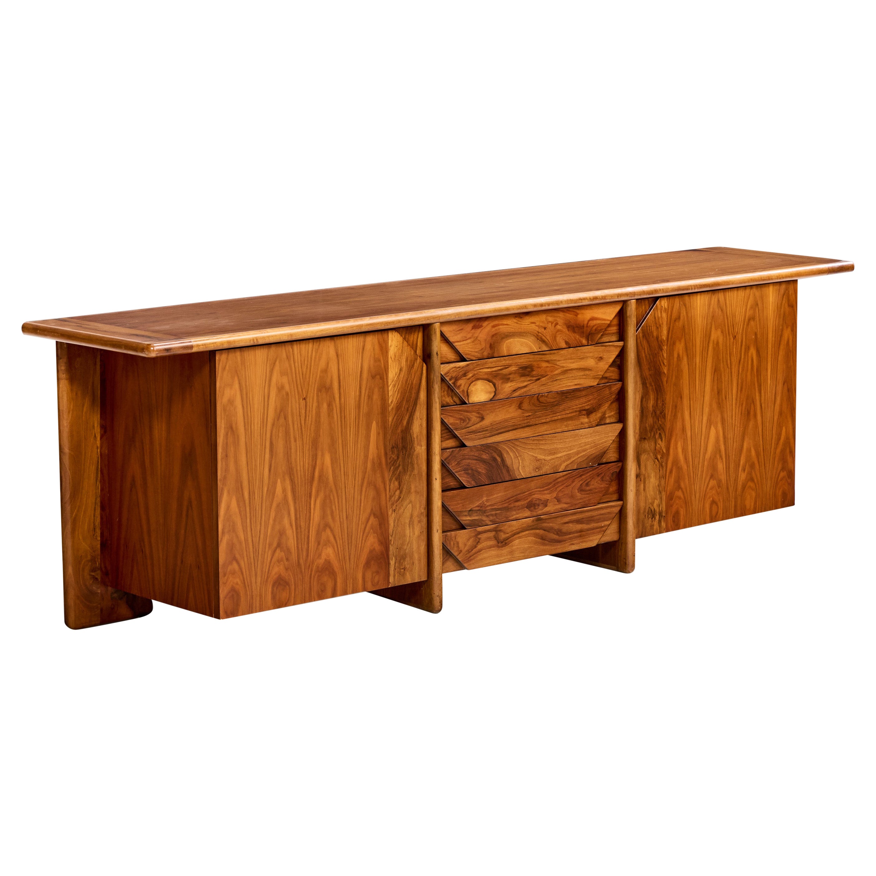Tittina Ammannati and Vitelli Giampiero, Sideboard, Walnut, Italy, 1970s