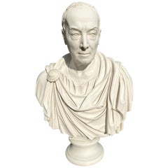 Vintage Titus in Toga Bust Sculpture, 20th Century