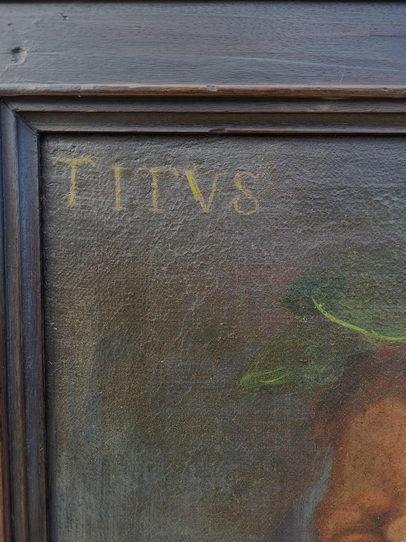 Titus Vespasian, Framed Portrait, 17th Century In Good Condition For Sale In MARSEILLE, FR