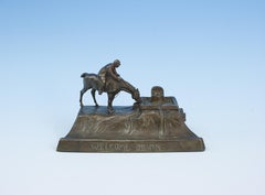 Titze Bronze Inkwell With Horse And Rider