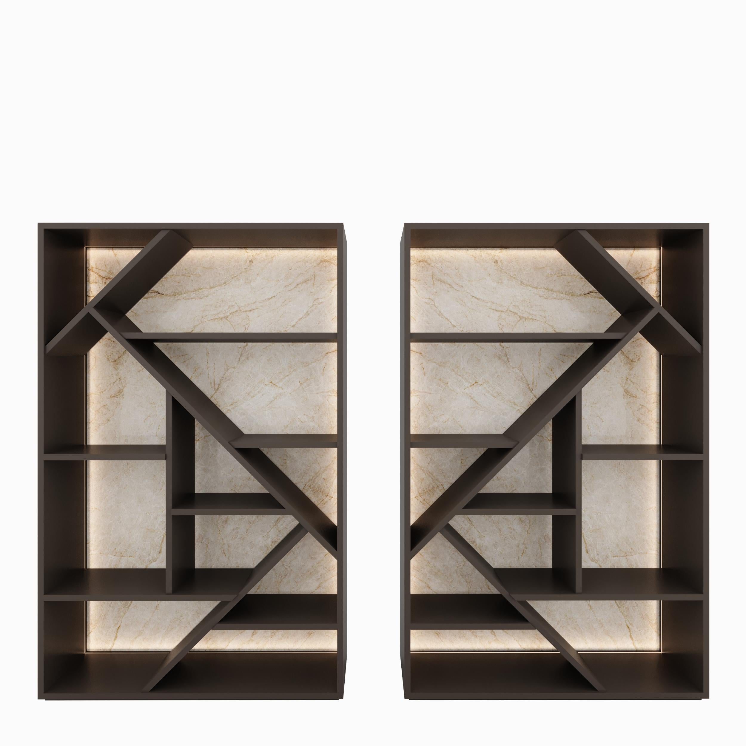 Contemporary TIVOLI Bookcase with Ceramic Back For Sale