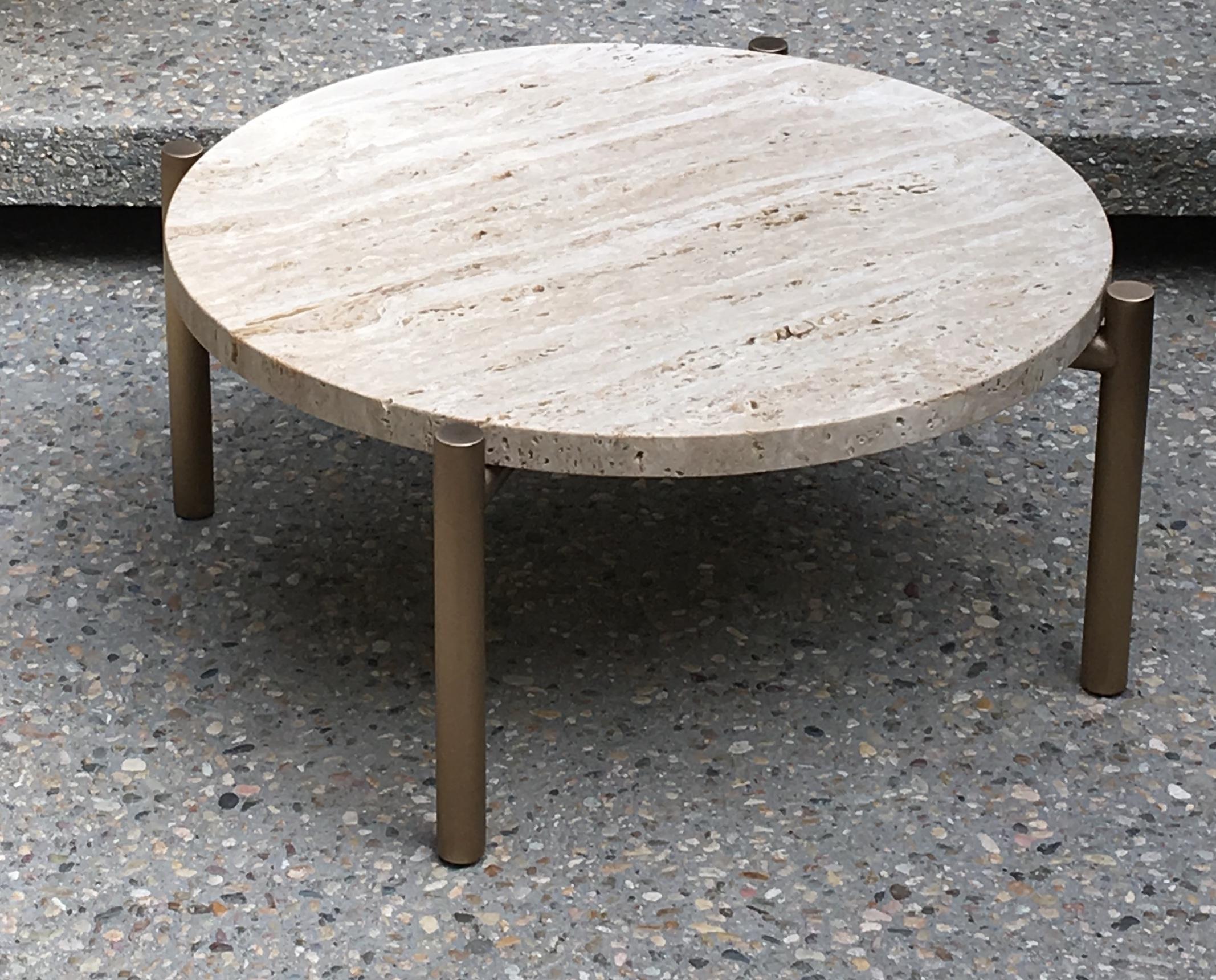 Polished Tivoli Coffee Table; 4 Legs; 39