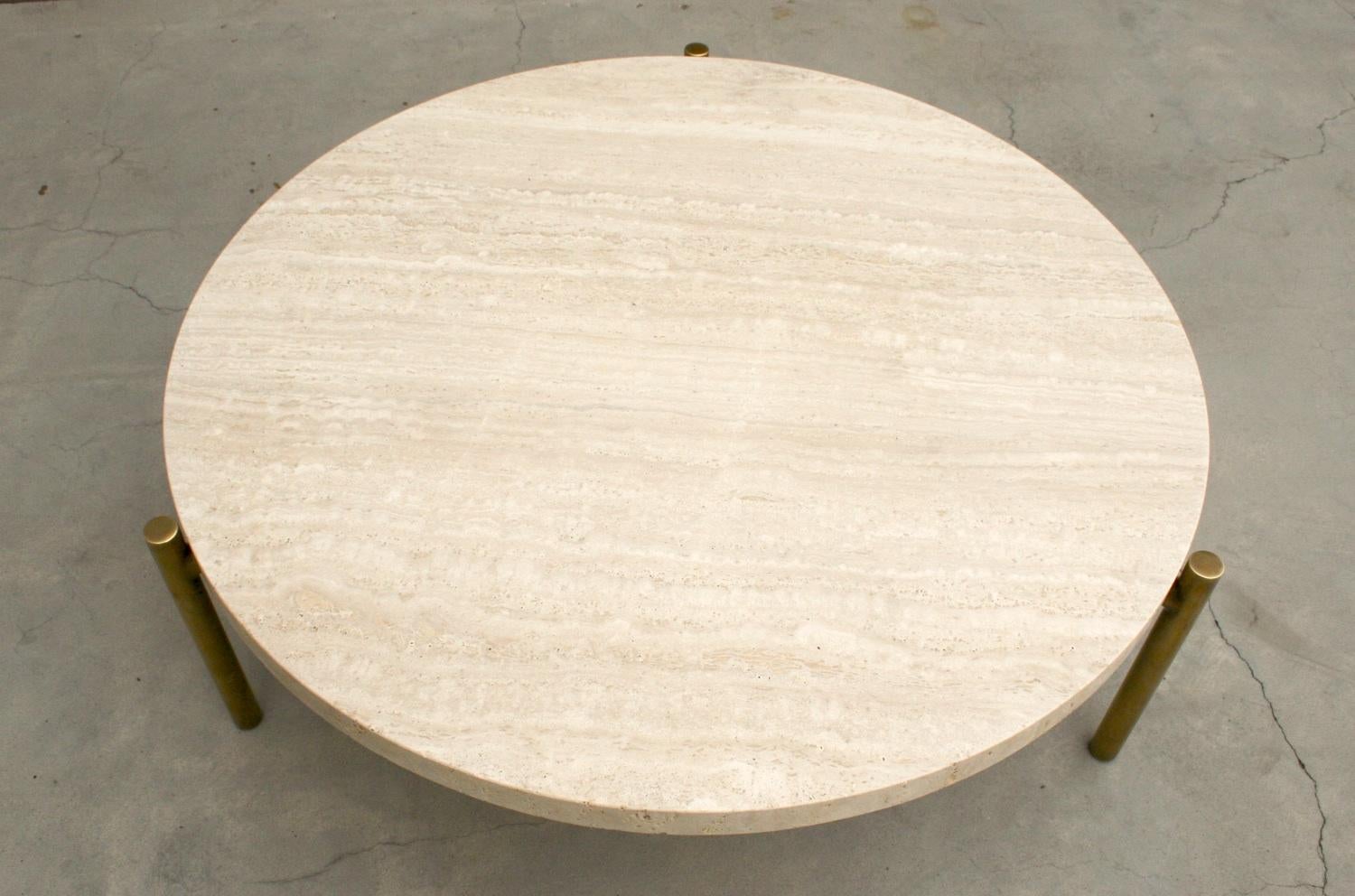 burnished brass coffee table
