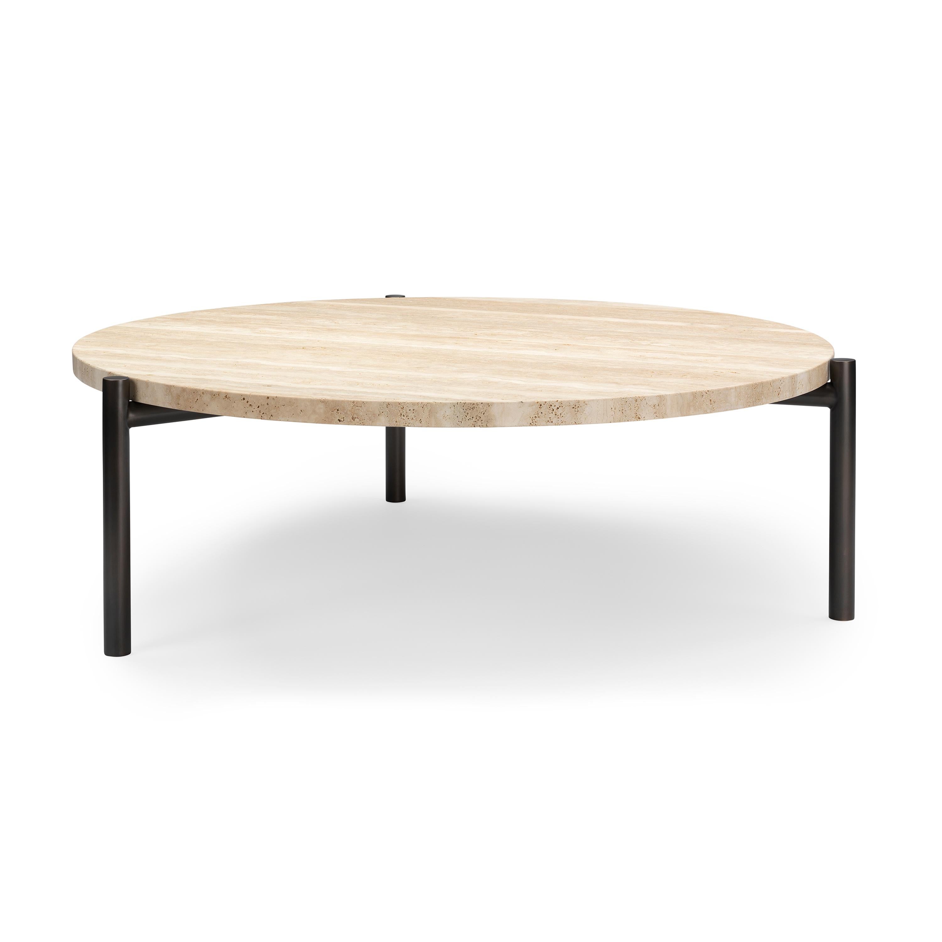 Tivoli coffee tables (2) / round / 3 legs / 39"D x 15"H + 34"D x 13"H