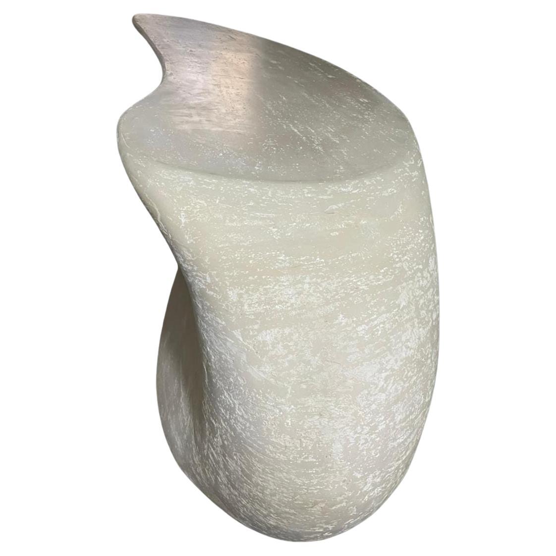 "TIVOLI" Collectible Design Sculptured Cast Travertine Bar Counter, Outdoor For Sale