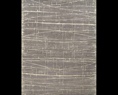 Tivoli Hand-Knotted Modern Rug, Wool & Silk Blend, Abstract Design