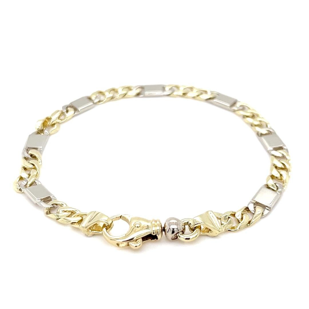 Tivoli, bracelet à maillons en or bicolore Bon état - En vente à Coral Gables, FL