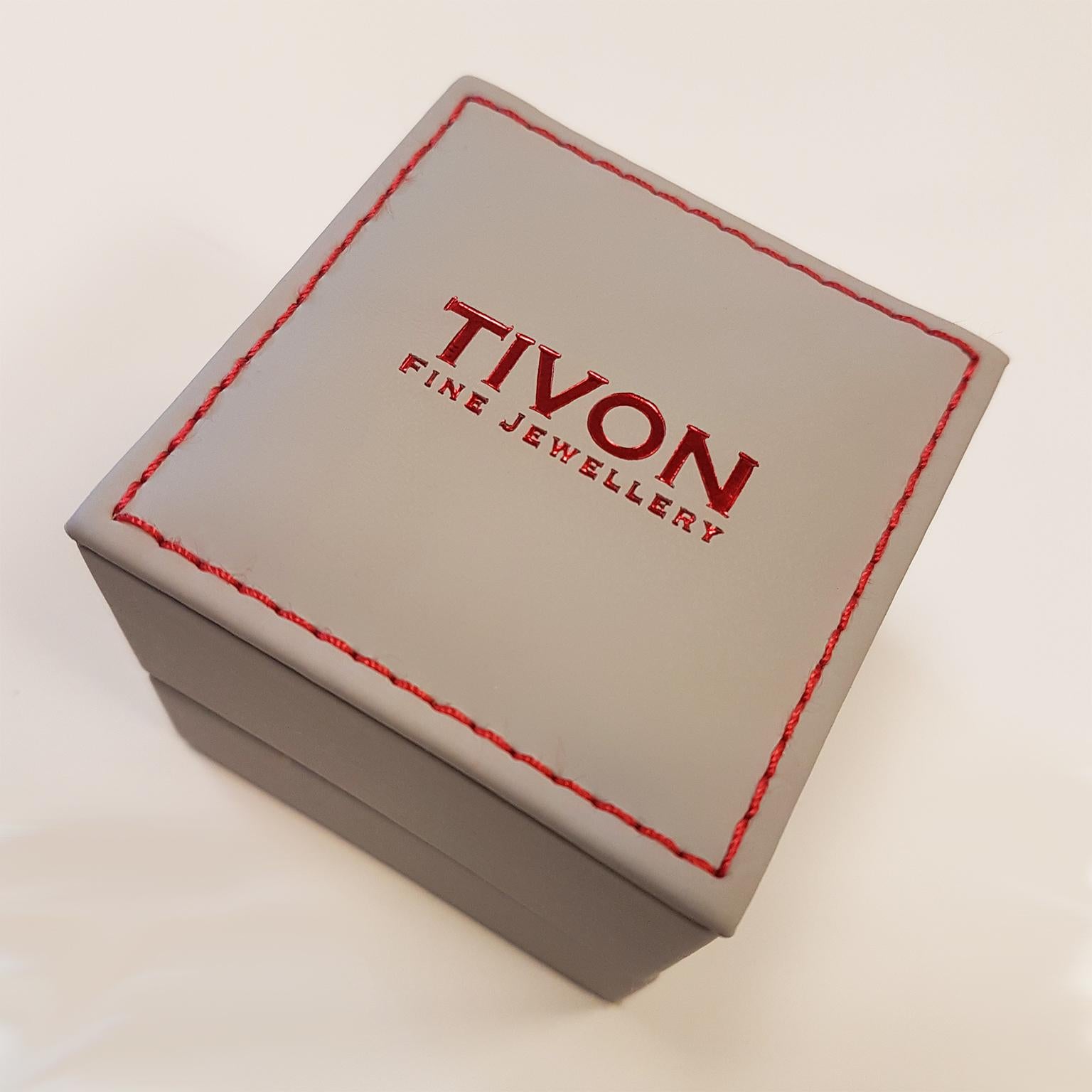 Round Cut Tivon 18 Carat White Gold Tanzanite, Tsavorite & Fancy Sapphire and Diamond Ring For Sale