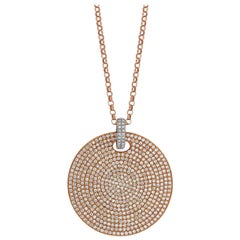 Tivon 18ct Rose and White Gold pave set Glitz and Glam Diamond Pendant