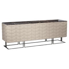 Tiyo Contemporary Sideboard in Leather and Alcantara by Mansi London