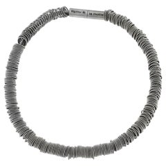 Antique Alex Jona Tiziana N1 Stainless Steel Spring Choker Necklace