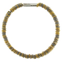 Tiziana N1 Stainless Steel Spring Gold-Plated Choker Necklace