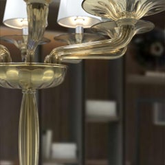 TIZIANO Classic Floor Lamp 8 Lights in Handcrafted Murano Glass