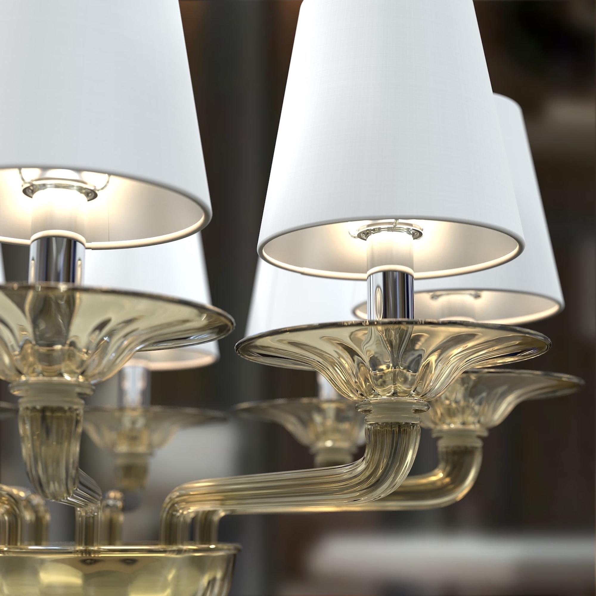 TIZIANO Lámpara de pie clásica 8 luces de cristal de Murano hecha a mano Italian en venta