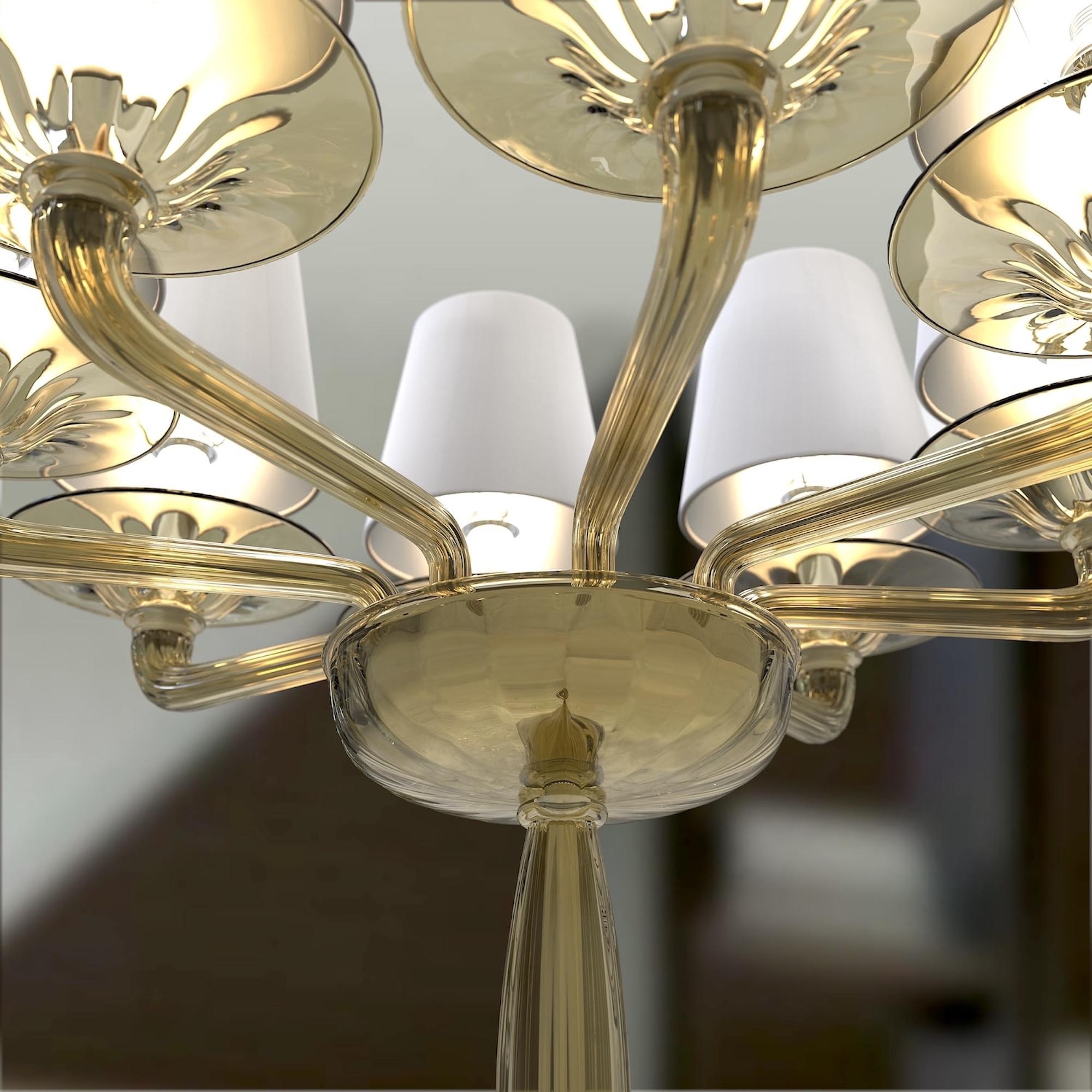 TIZIANO Lámpara de pie clásica 8 luces de cristal de Murano hecha a mano Metal en venta