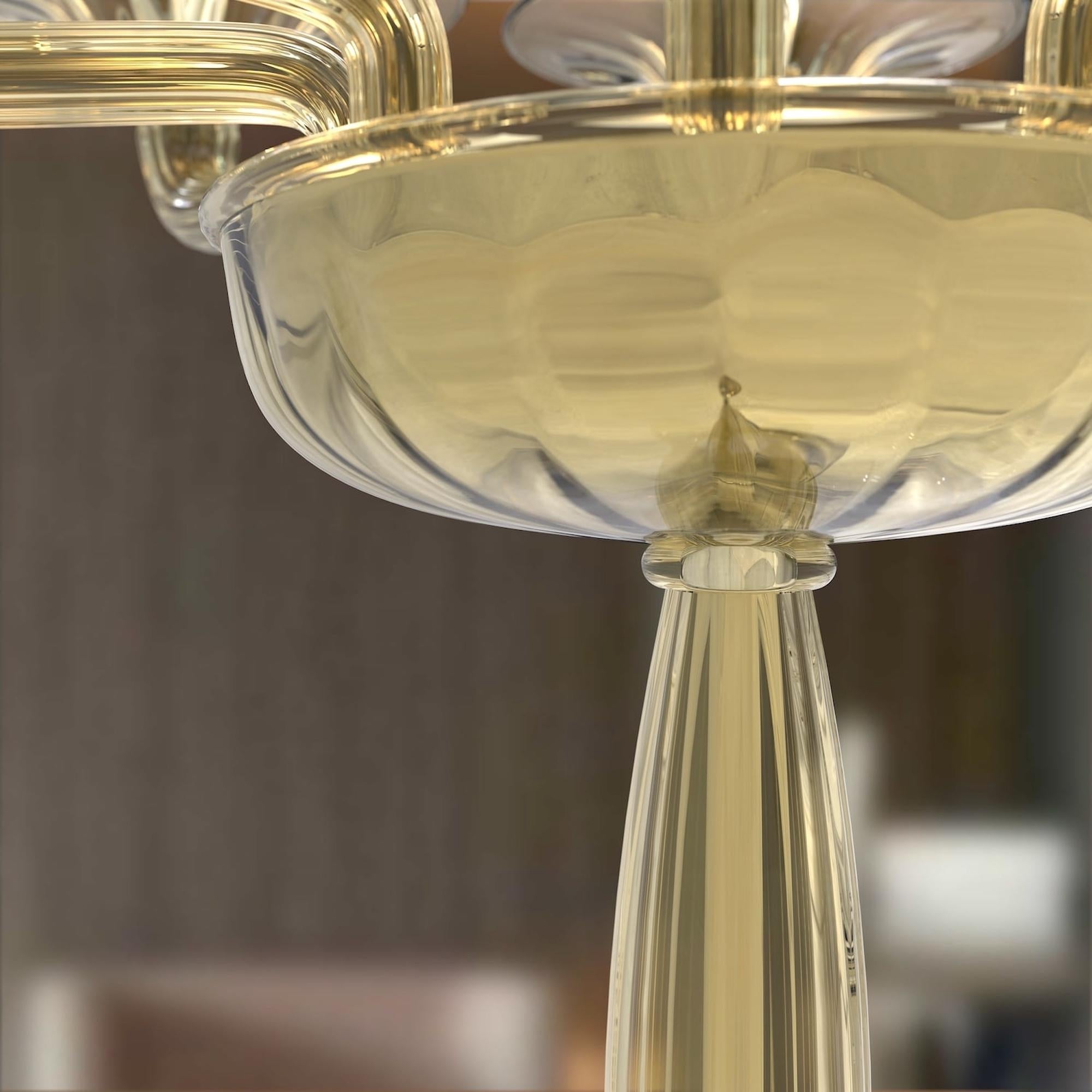 TIZIANO Lámpara de pie clásica 8 luces de cristal de Murano hecha a mano en venta 1