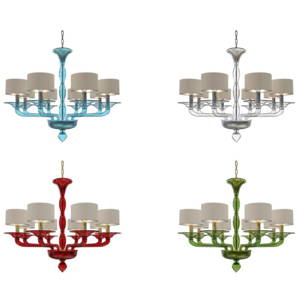 Tiziano Lampadario Artigianale in Vetro di Murano Illuminazione di Design Italia in vendita 1
