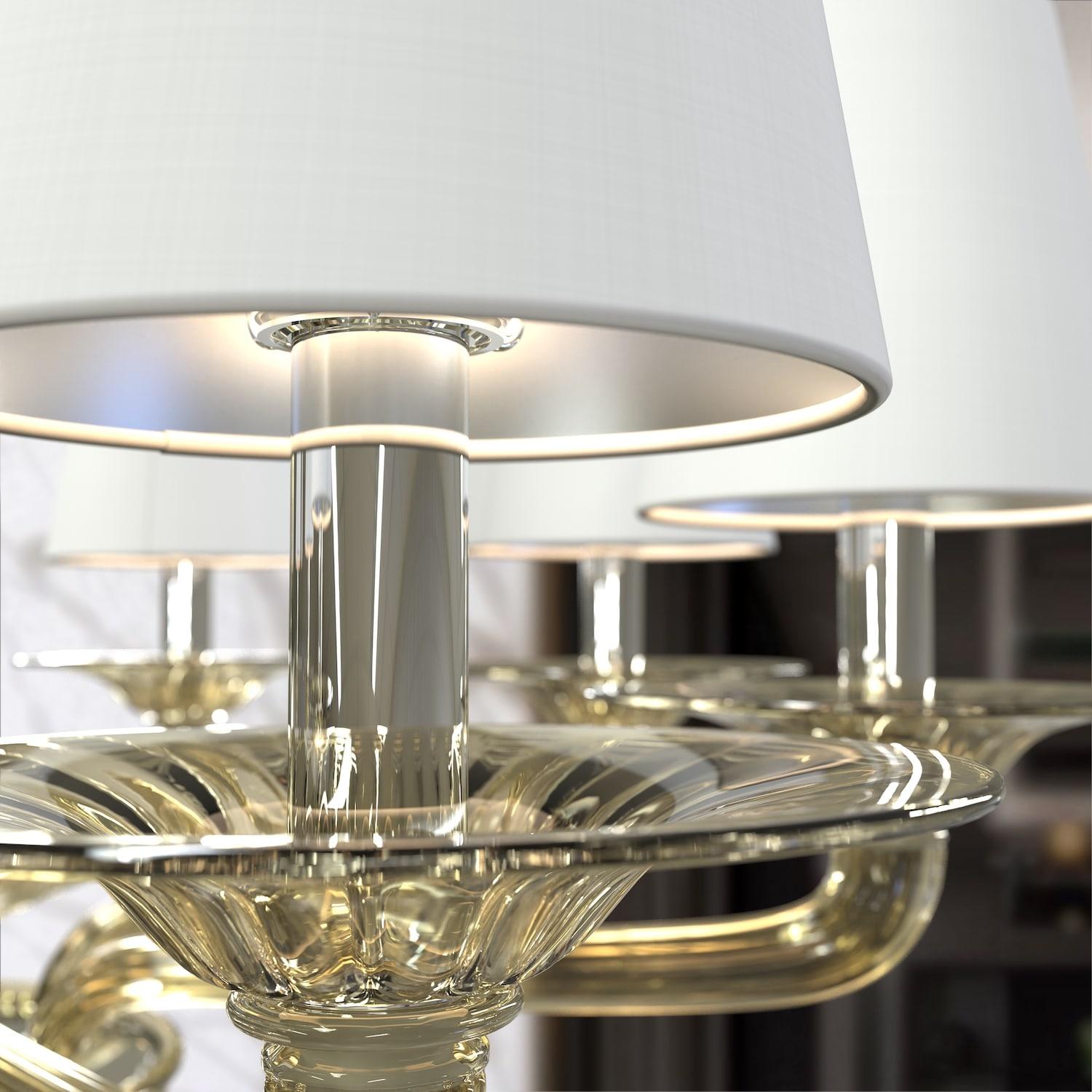Tiziano Lampadario Artigianale in Vetro di Murano Illuminazione di Design Italia in vendita 3