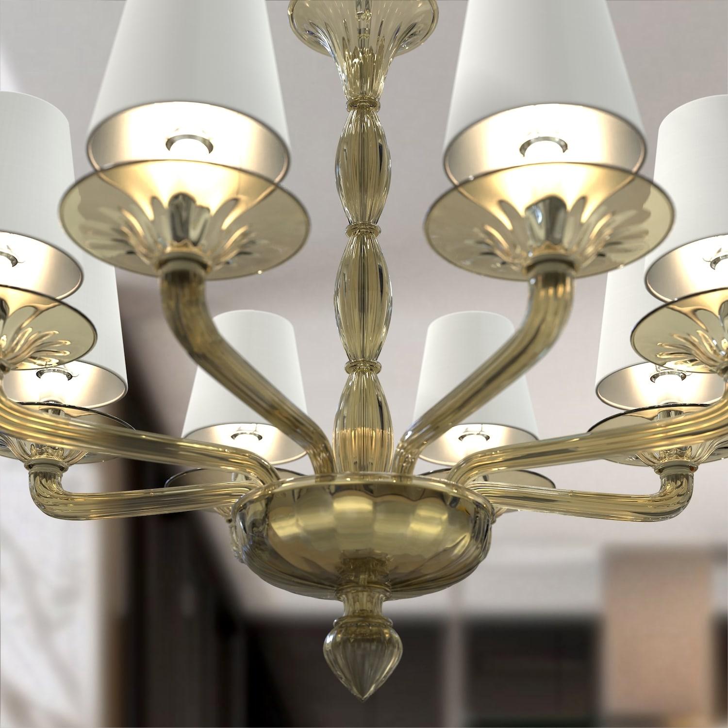 Tiziano Lampadario Artigianale in Vetro di Murano Illuminazione di Design Italia in vendita 4