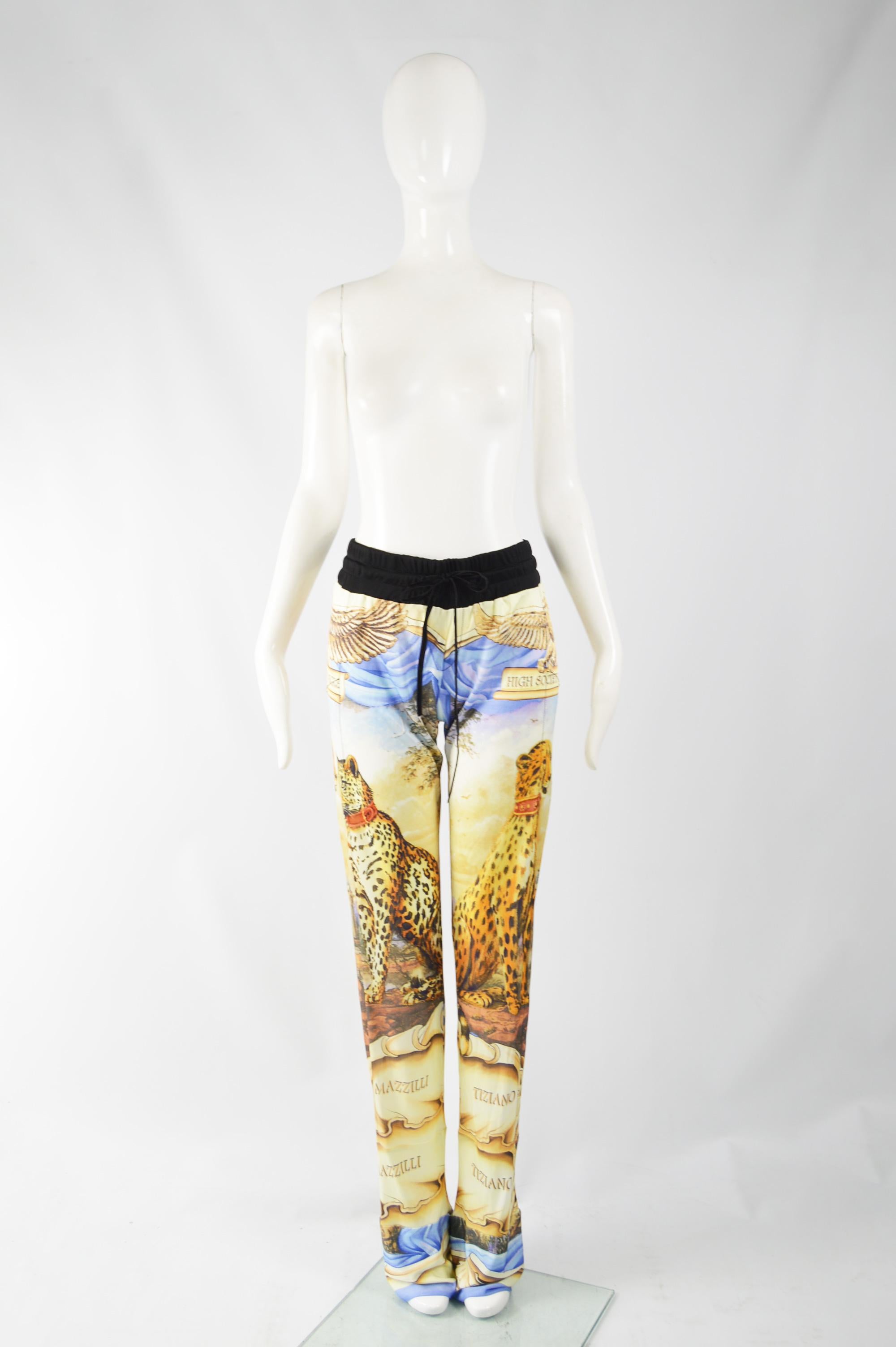 A beautiful pair of womens pants by iconic designer, Tiziano Mazzilli the founder of the legendary 90s boutique Voyage of London (which became renowned for its ultra expensive, bohemian inspired look and strict members only door policy, having