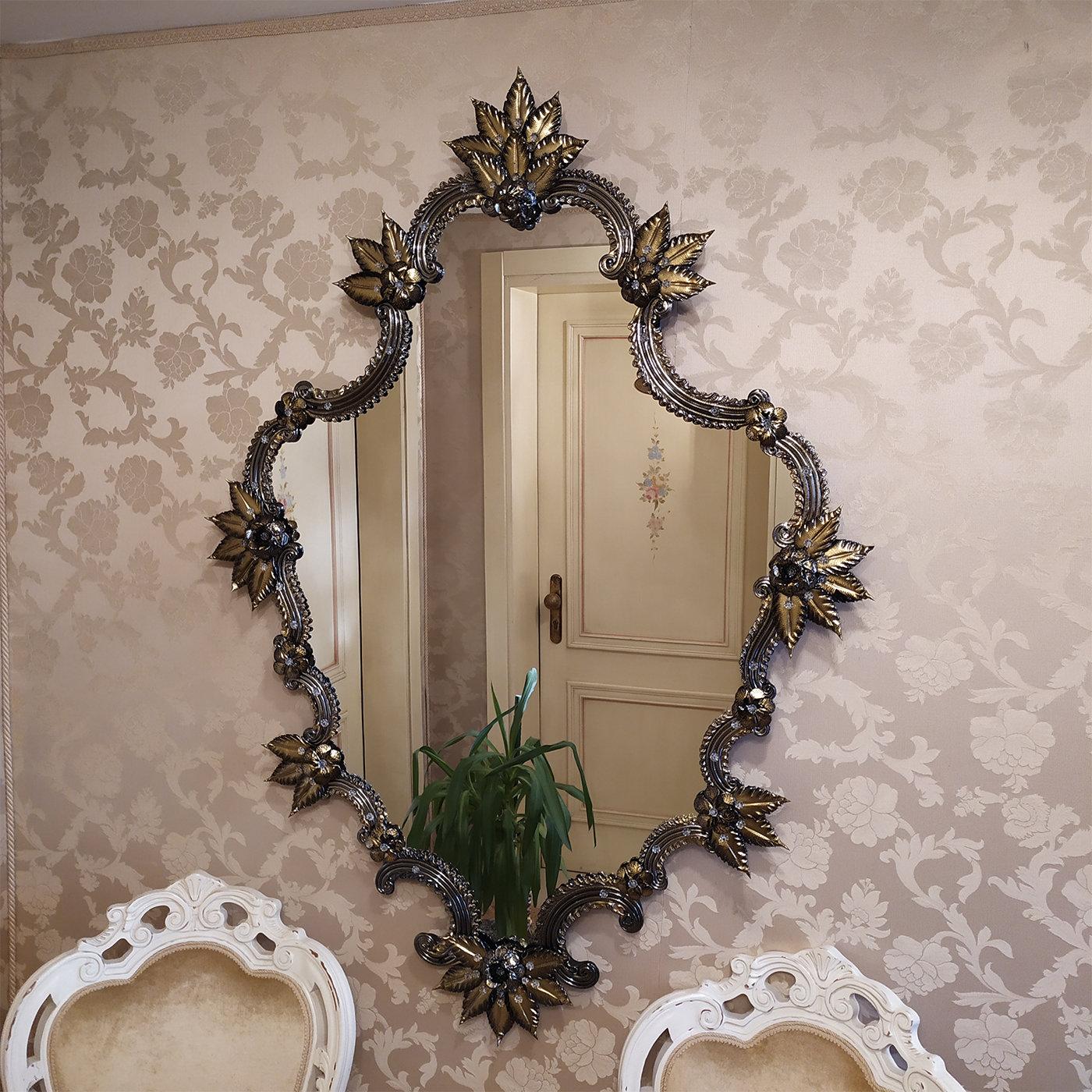 Modern Tiziano Murano Glass Mirror For Sale